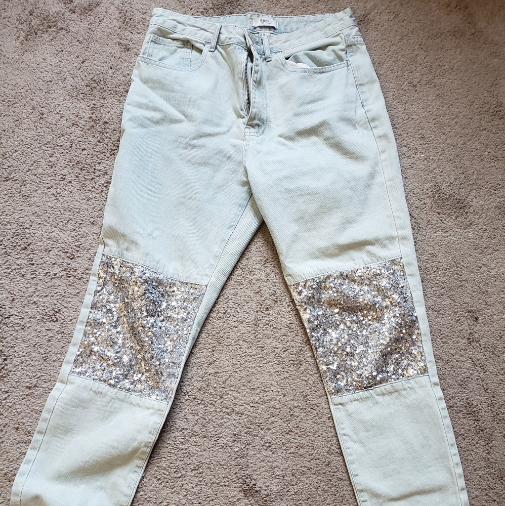 Forever 21 summer sequin jeans